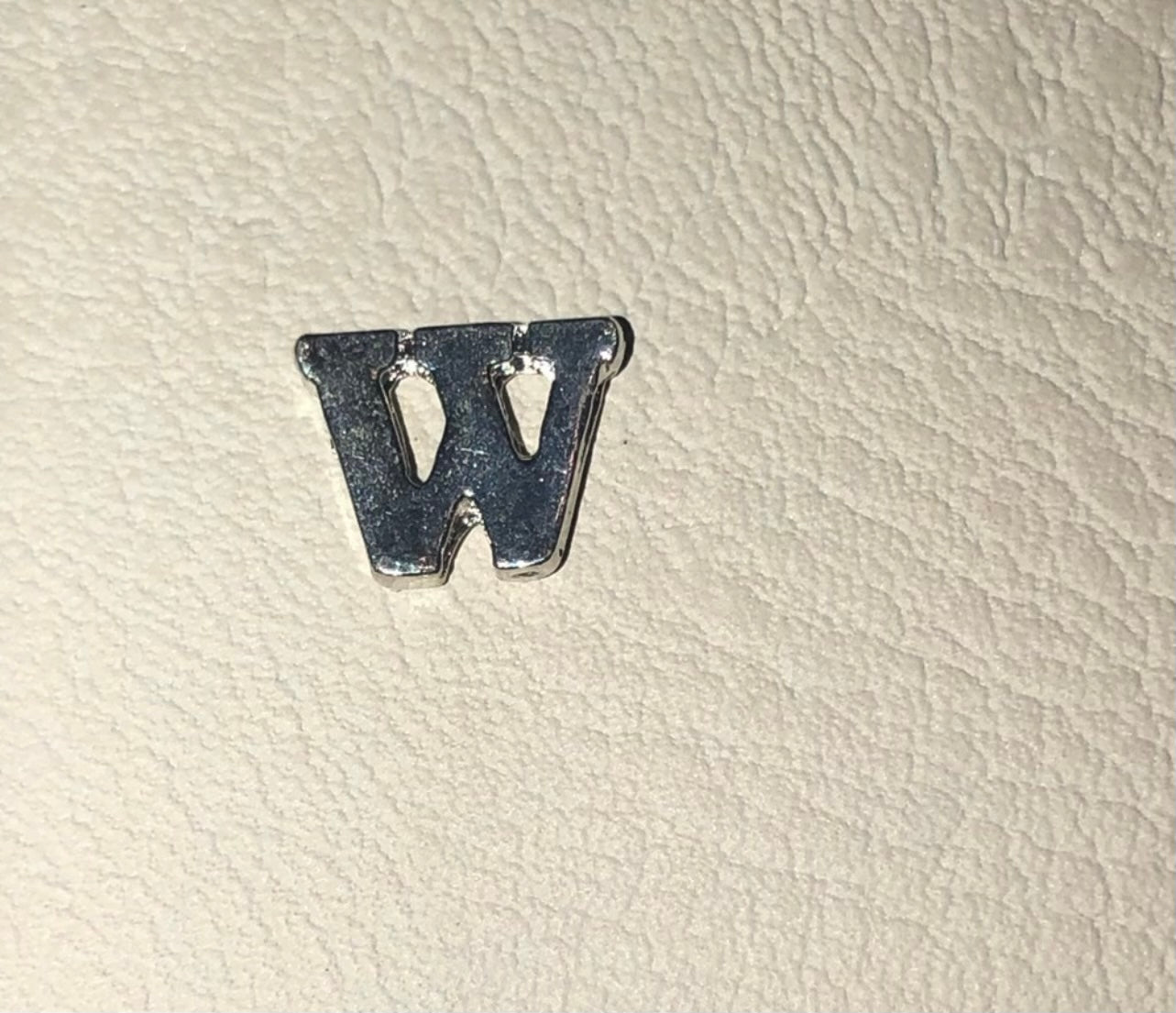 W Floating Alphabet Charm